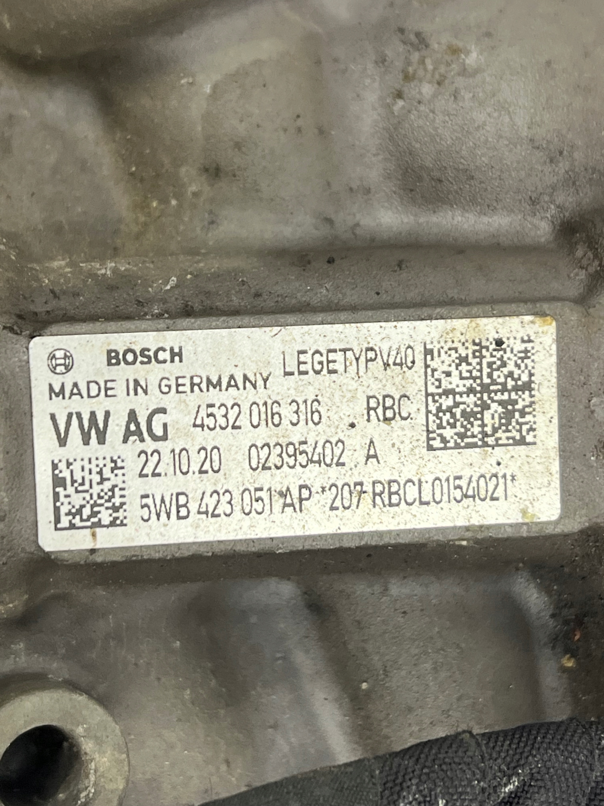 VW GOLF VIII A3 LEON IV OCTAVIA servo control 5WB423051AP EUROPA
