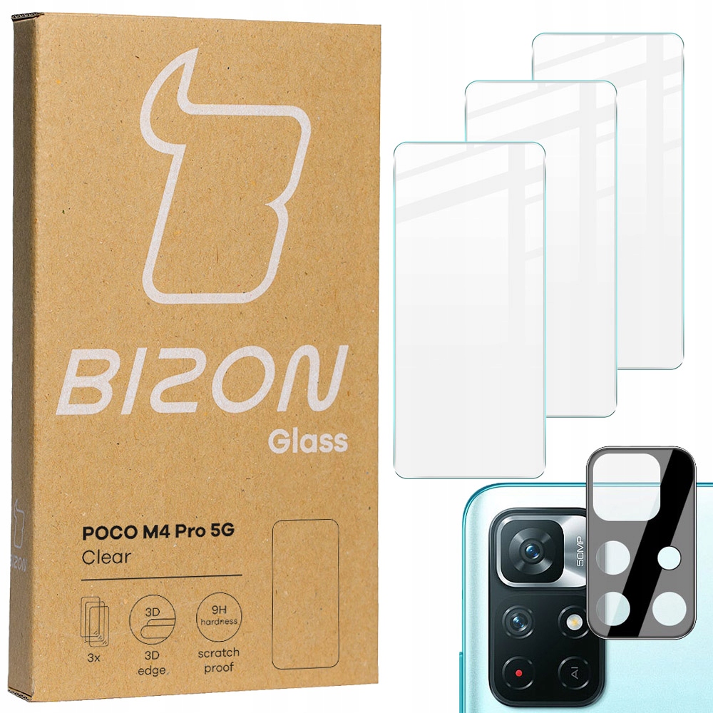 

Szkło Bizon do Poco M4 Pro 5G Redmi Note 11s 5G