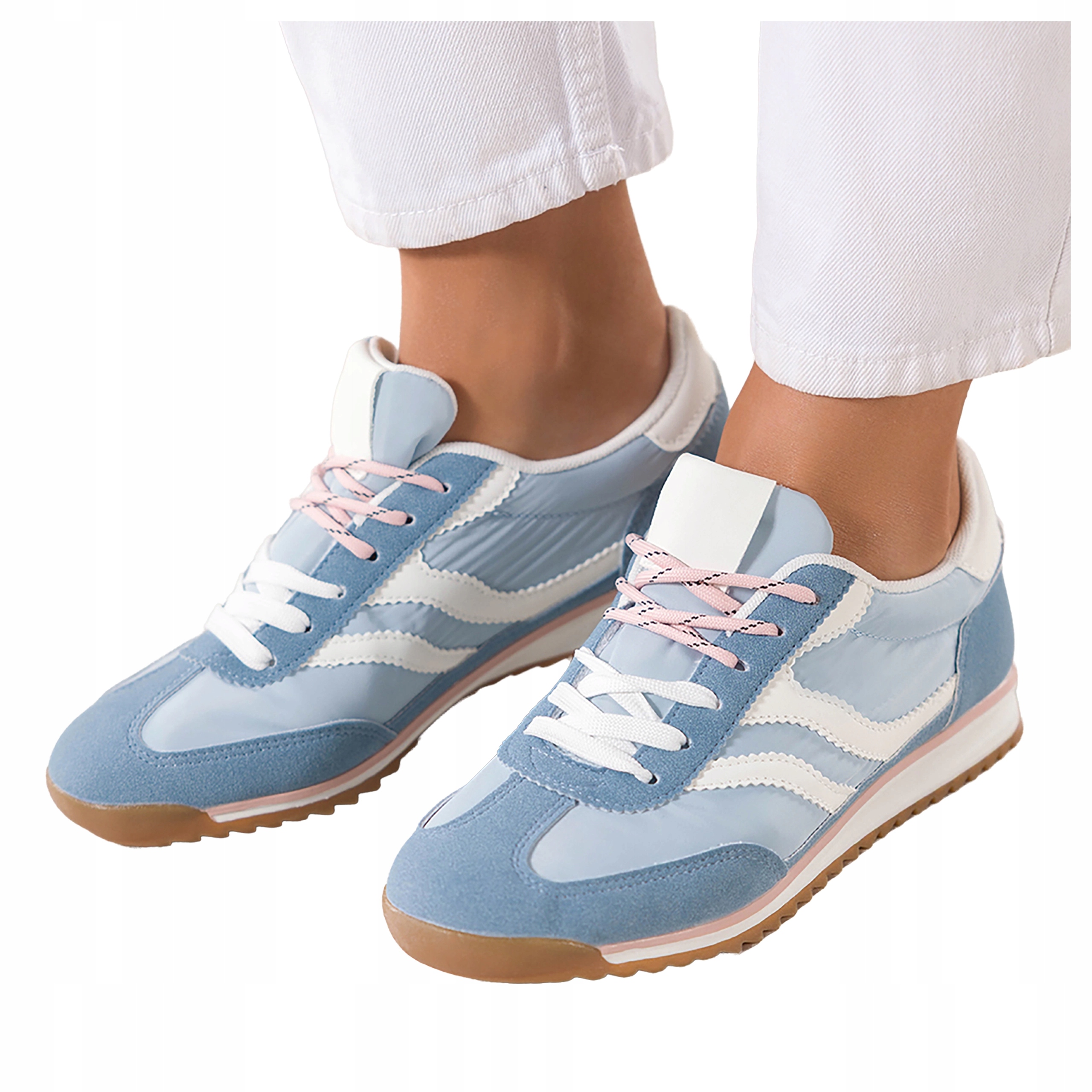 Modré Tenisky Dámské Šněrovací Ploché Pohodlné Módní Sportovní vel. 38