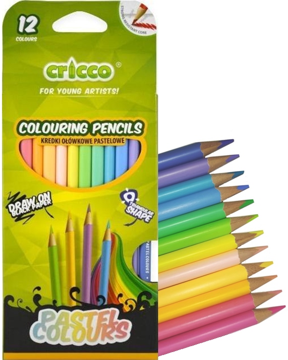 

Kredki Cricco trójkątne pastelowe