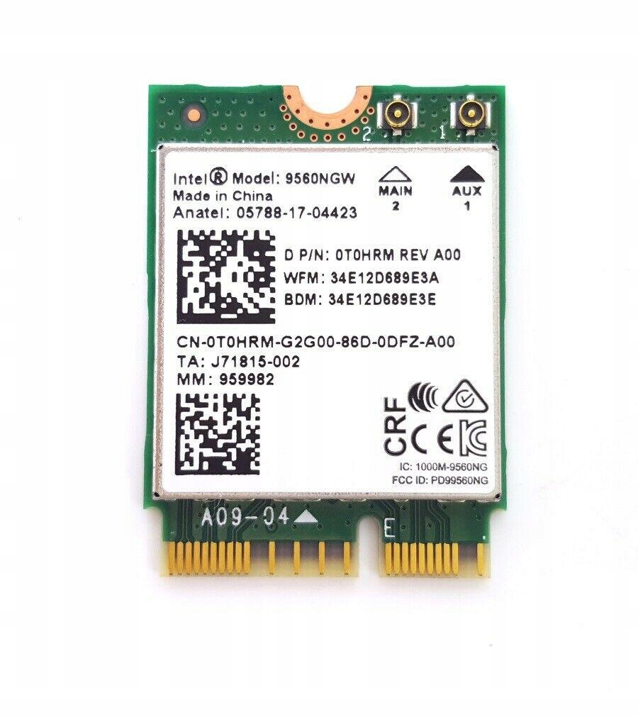 

Karta Wi-fi z Bt M.2 Intel 9560NGW Dedykowana Dell