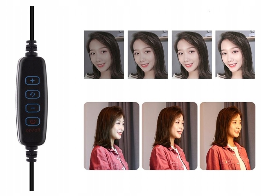 LAMPA PIERŚCIENIOWA LED LIVE SELFIE + REGULOWANY STATYW 89B 360st Model DESK LAMP