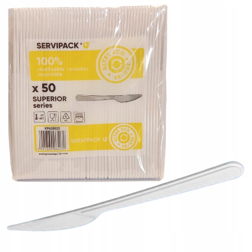 

Servipack Nóż Plastikowy Biały Wielorazowy 50 Szt