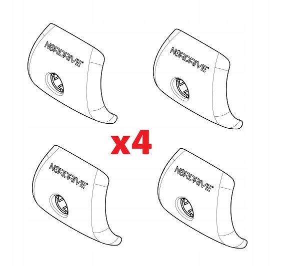 ZESTAW 4 OSŁON BAGAŻNIKA NORDRIVE YURO / RAIL-PRO