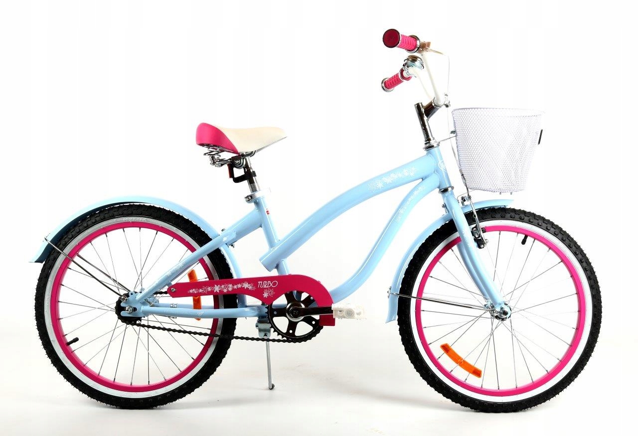 Rower dziecięcy 20 Cali Cruiser dla dziewczynki błękitno pastel /różowy