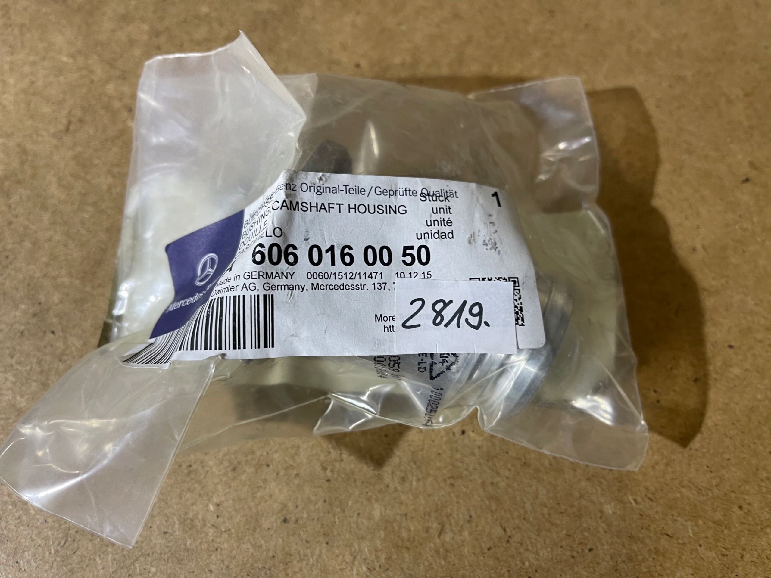 Tuleja wtrysku gniazdo MERCEDES OM606 A6060160050 Part manufacturer Mercedes Benz OE