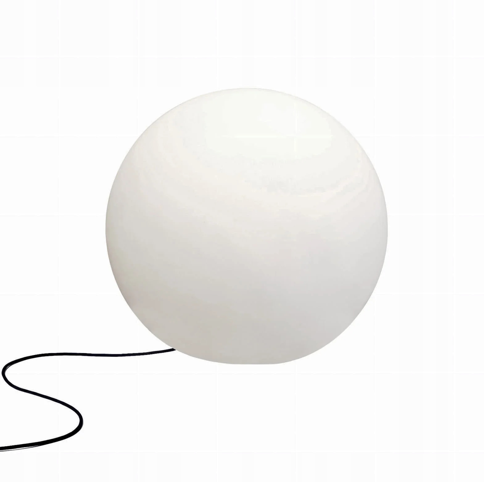 Stojacia vonkajšia záhradná lampa svietiaca guľa biela 60 cm Nowodvorski