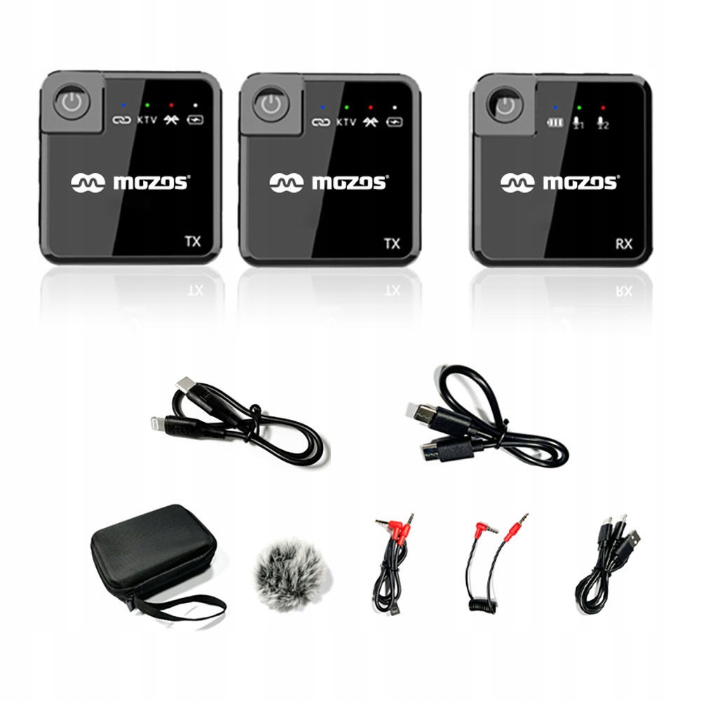 MIKROFON BEZPRZEWODOWY MOZOS MX1 DUAL PODWÓJNY MIKROPORT 2.4GHZ Marka MOZOS