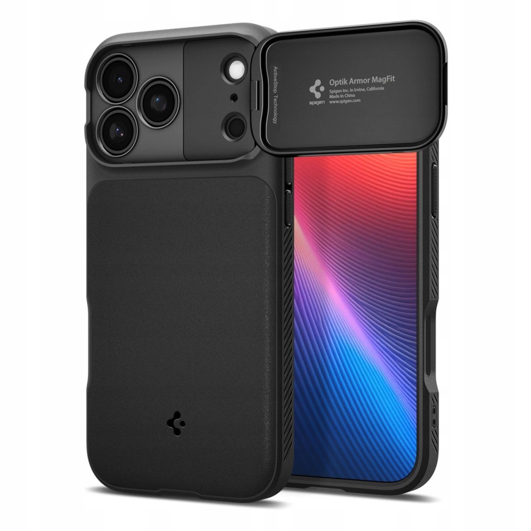 Etui Spigen Optik Armor MagSafe na iPhone 17 Pro czarne