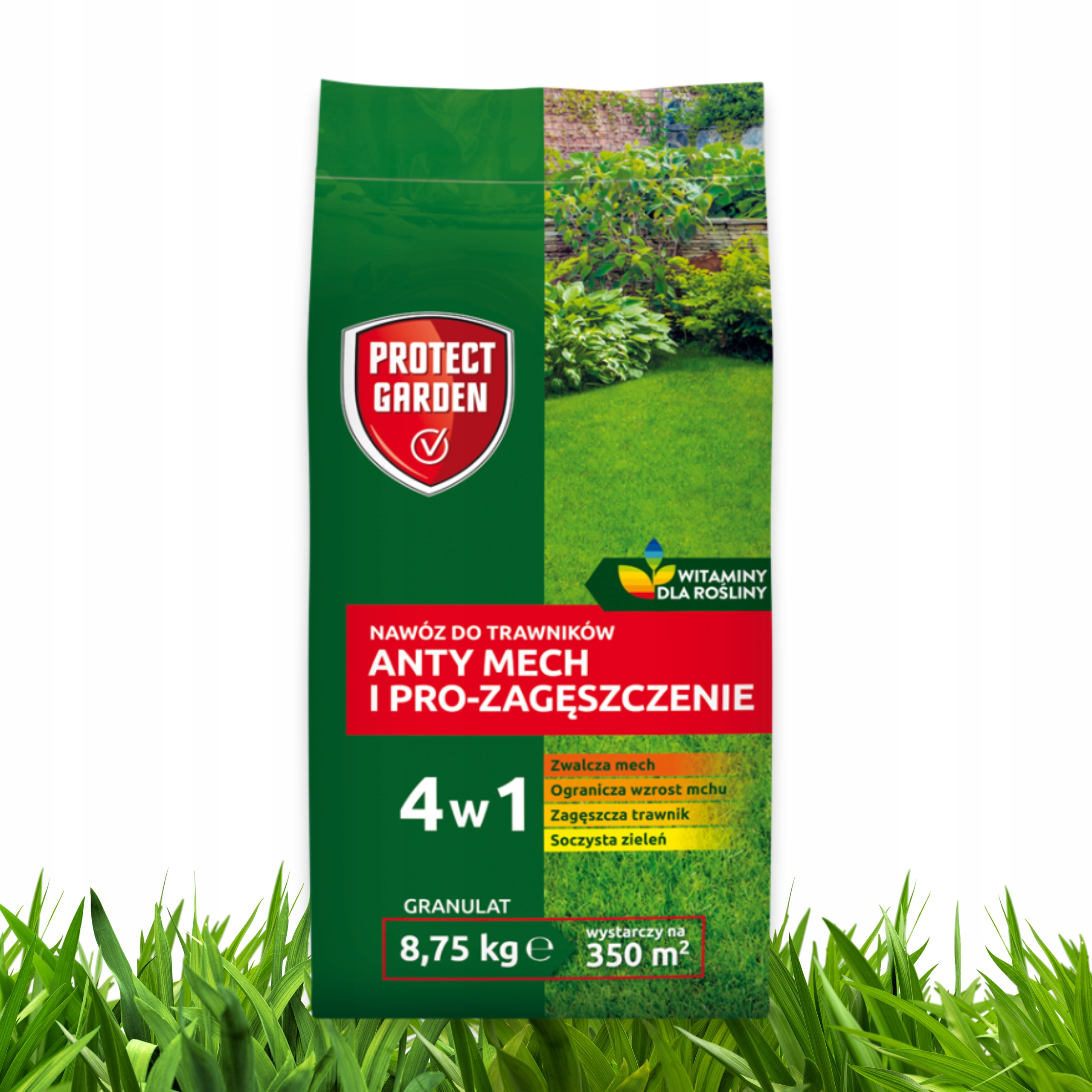 Nawóz Do Trawników Anty Mech I Pro Zagęszczenie 4W1 Ochrona Przed Mchem