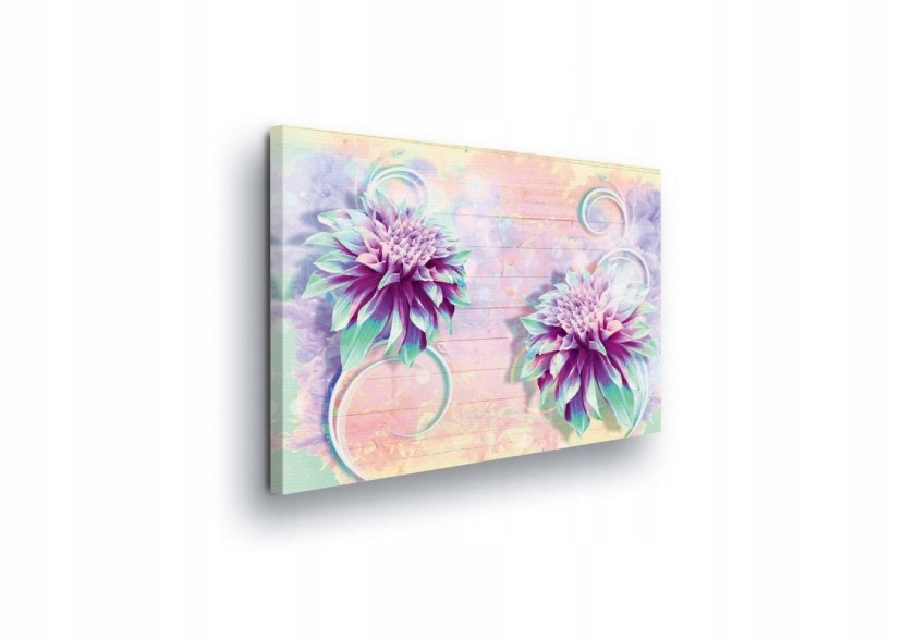 Obraz 100x75 Květinový tisk abstrakce pastely jemnost romantika umění