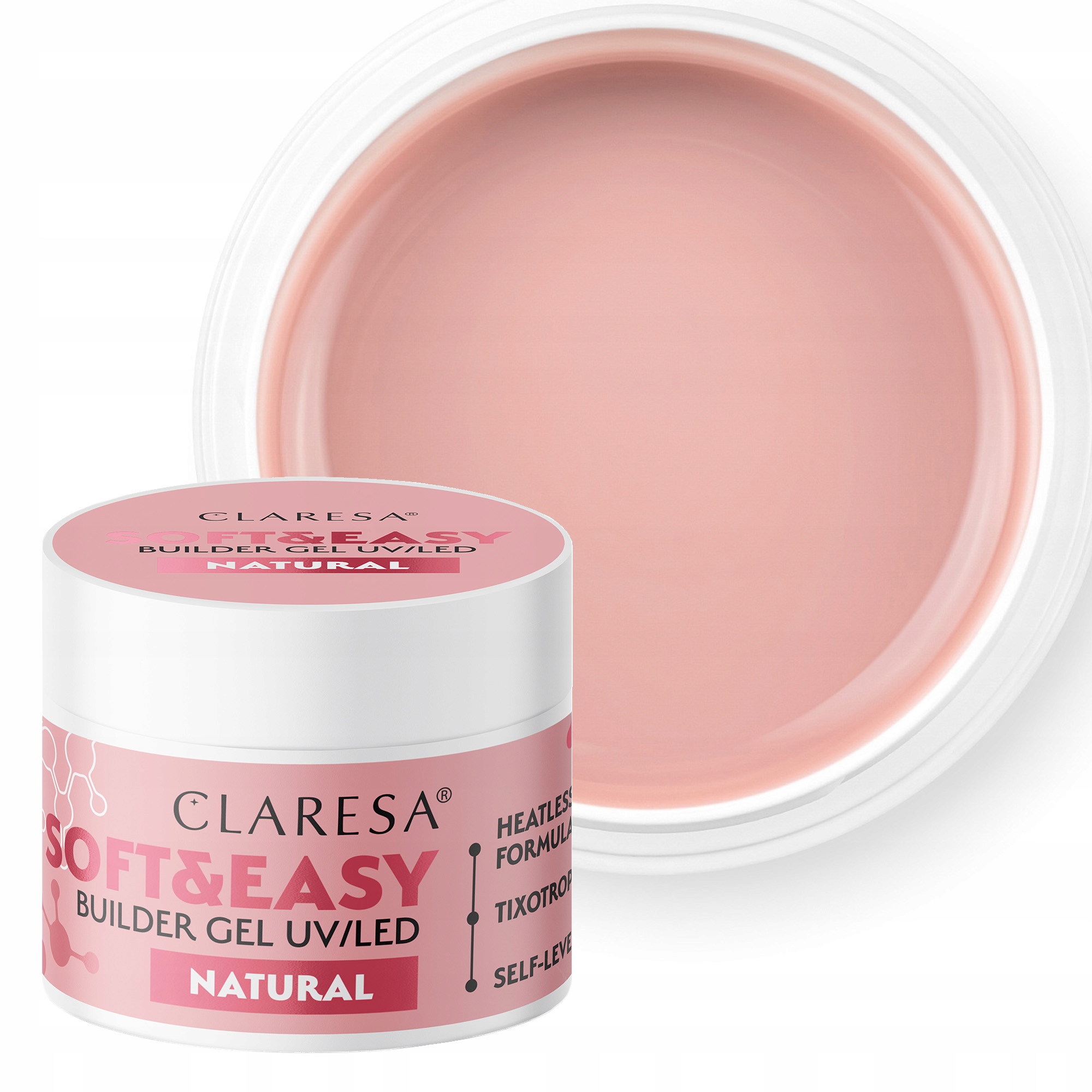 CLARESA Żel SOFT&EASY BUILDER GEL NATURAL 45G