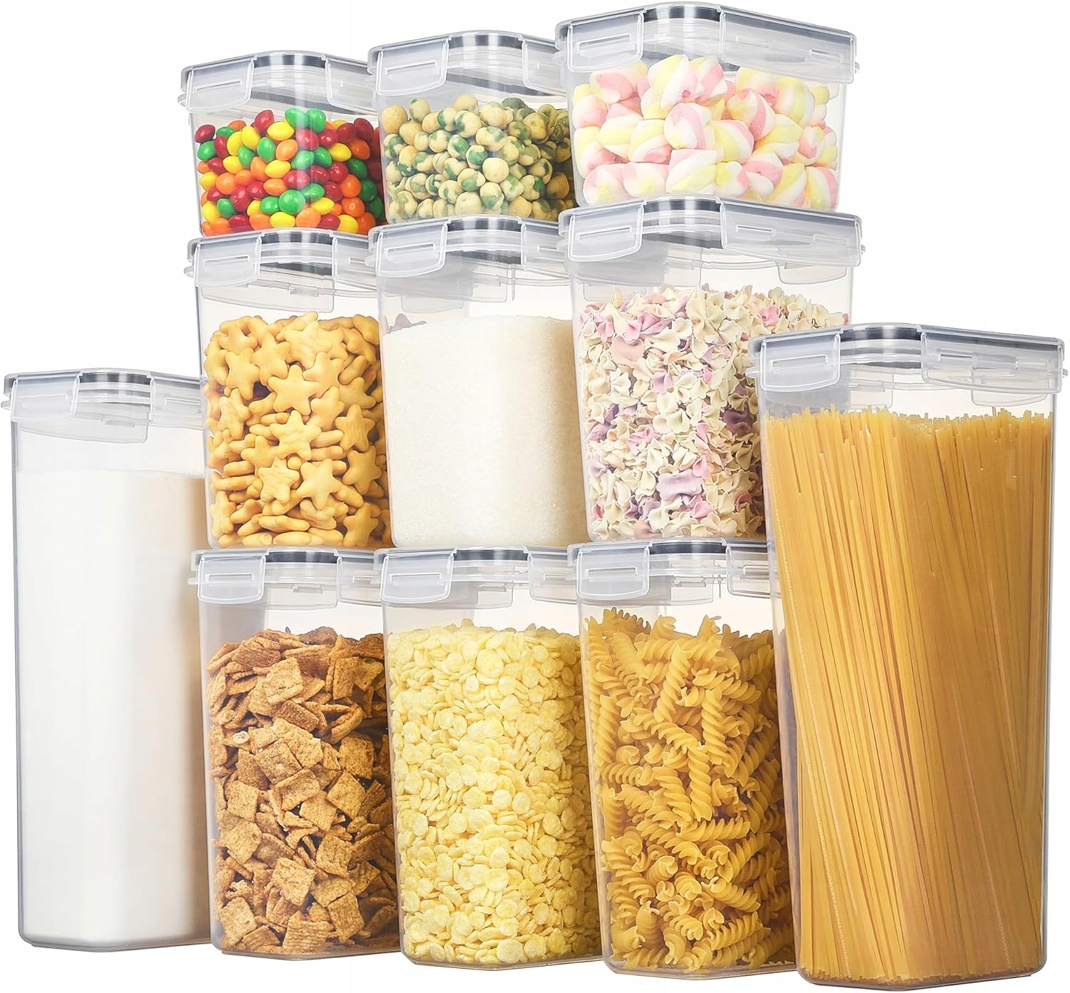 Plastové Hermetické Nádoby Na Potraviny S Víkem, 4 Kusy