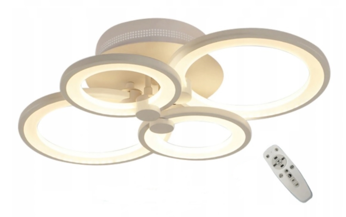 LAMPA LED PLAFON SUFIT ŻYRANDOL PILOT 4x RING 76W Marka inna