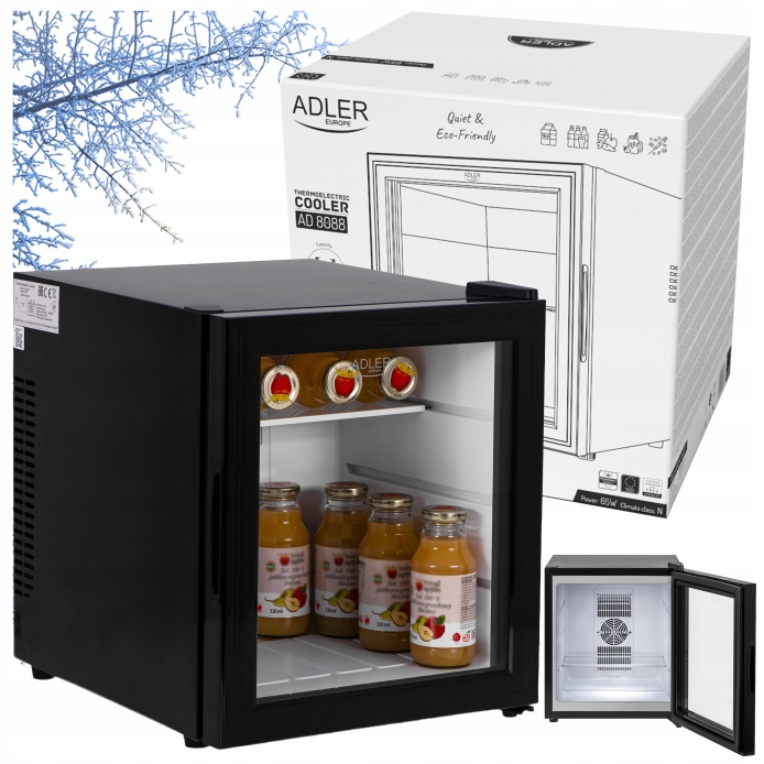 Chladnička Malá Hotelová Kancelárska Chladnička Pod Dosku Led Minibar 28 L Čierna