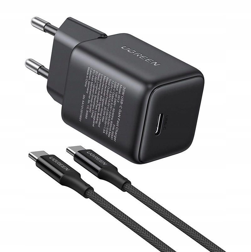 Ładowarka sieciowa Ugreen X513 GaN Usb-c +kab Usb-c 1M (czarna)