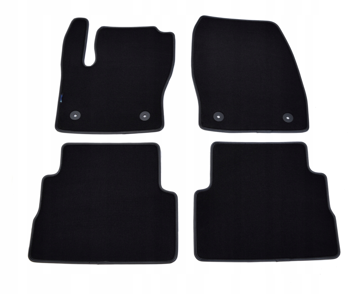 Ford Kuga 2012-2020r. Čierne velúrové koberčeky Diamond, Lamovka.