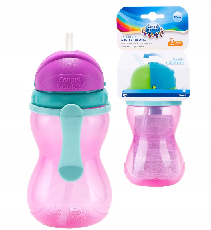 CANPOL BABIES BIDON ZE SKŁADANĄ RURKĄ 370ml 12m+