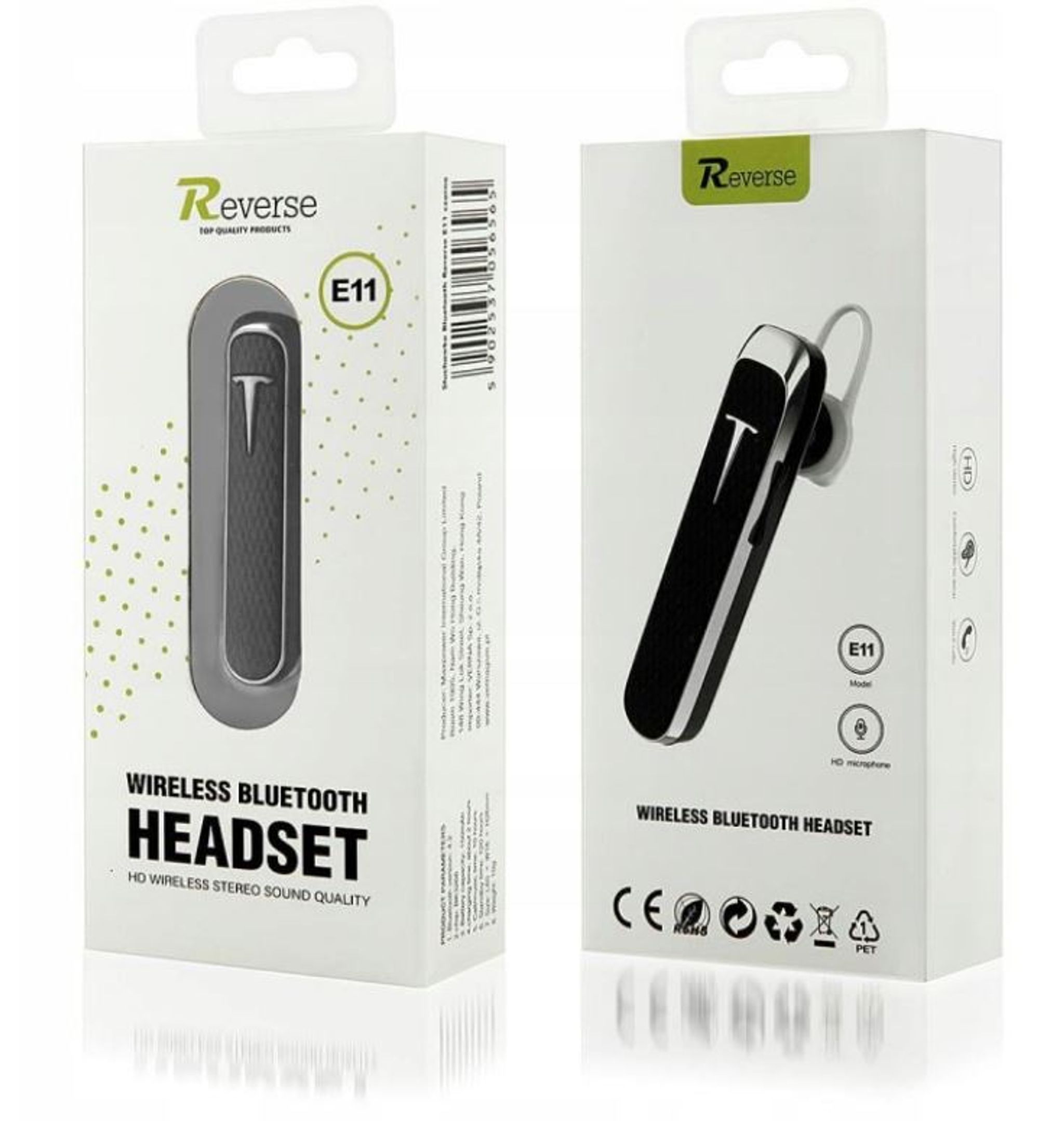 SŁUCHAWKA BEZPRZEWODOWA BLUETOOTH ZESTAW SŁUCHAWKOWY REVERSE CZARNY Model E11