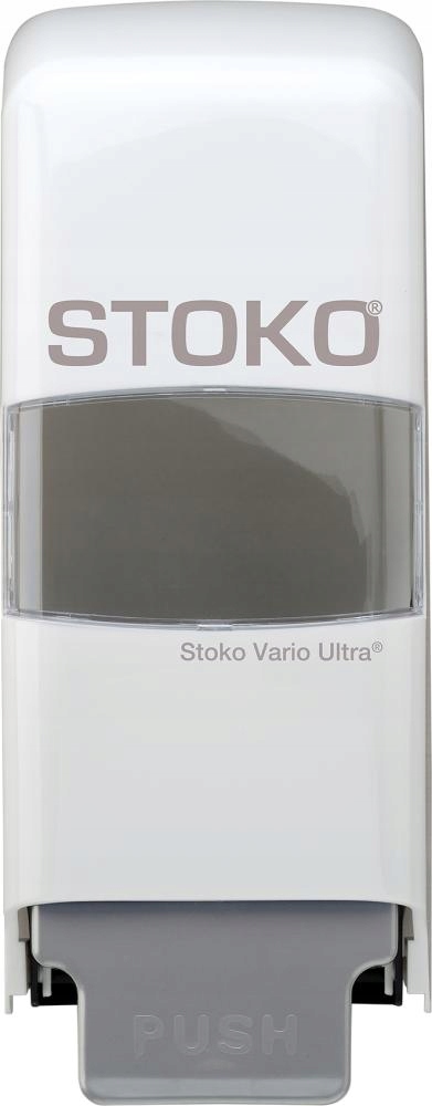 Nástenný dávkovač Stoko Vario Ultra z bieleho plastu 1 a 2 l (V) a (a)