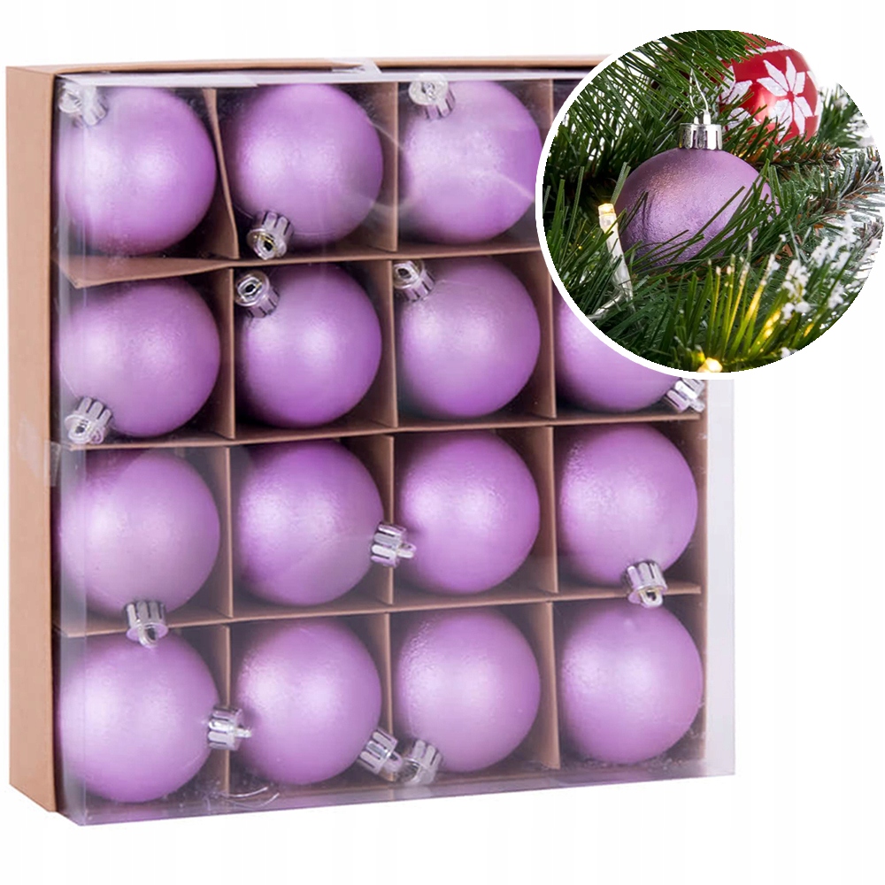 

Bombki choinkowe ozdoby dekoracyjne 6cm 16 szt.