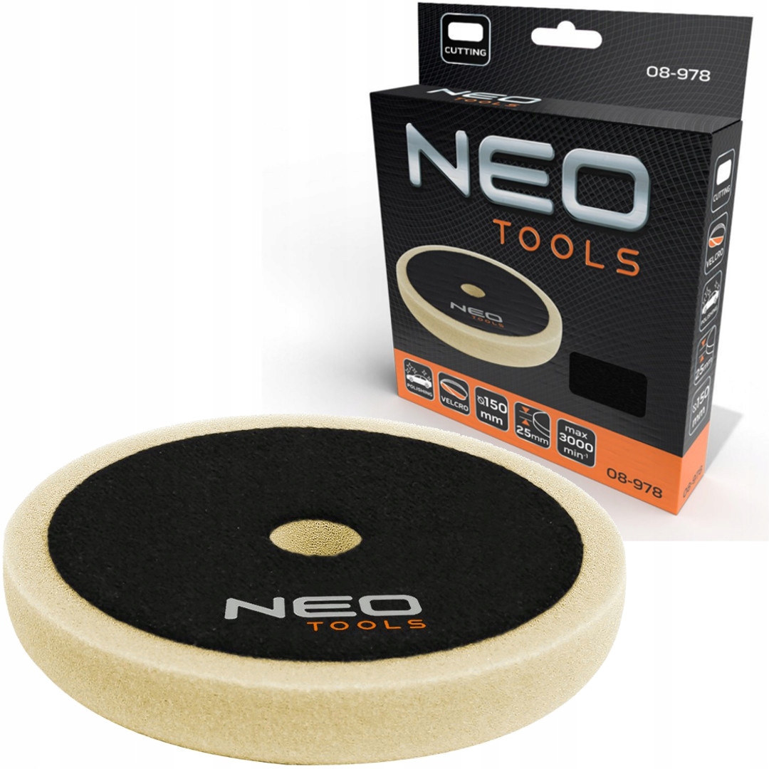 Neo Pad polerski na rzep 150x150x25 mm gąbka polerska Ścierna 08-978