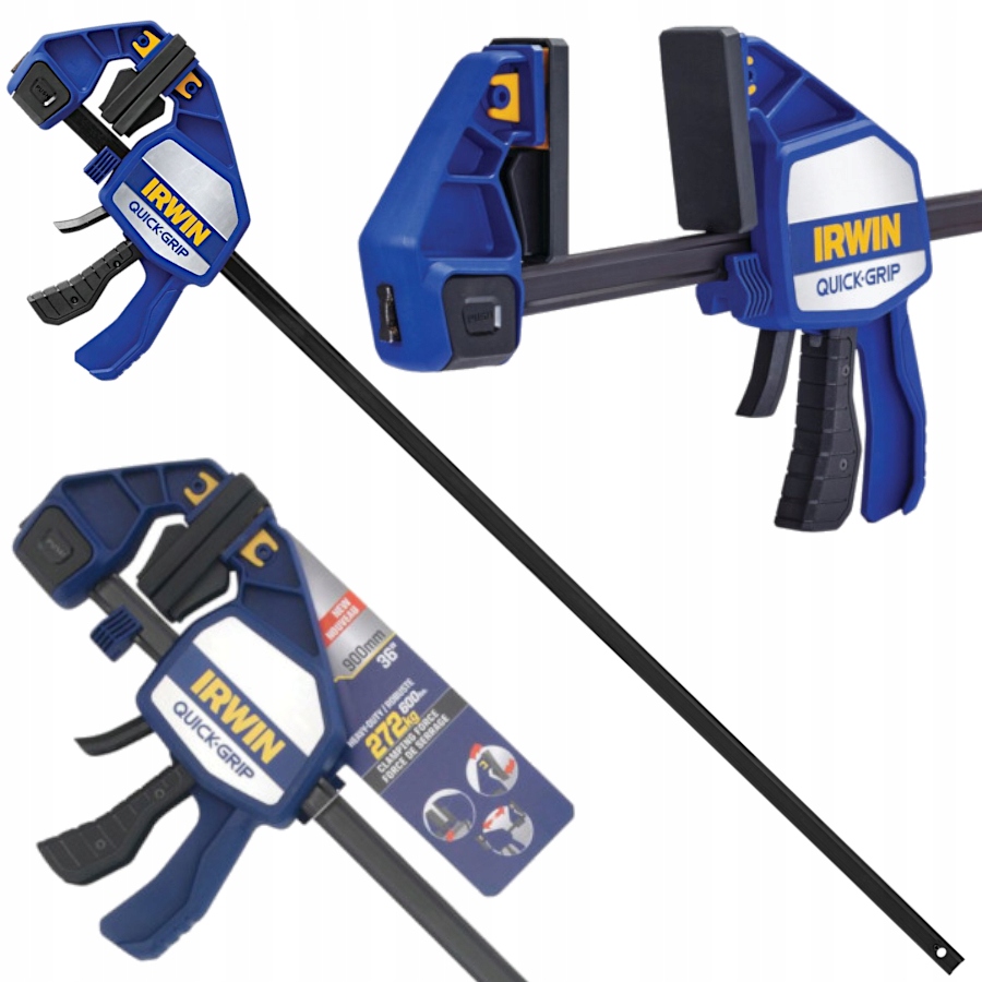 Irwin Ścisk stolarski jednoręczny Quick-grip 900mm