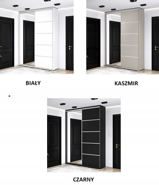 Szafa przesuwna VERA ALU 110x242x45 WYSOKA PÓŁKI Kod producenta RAFMEBLE