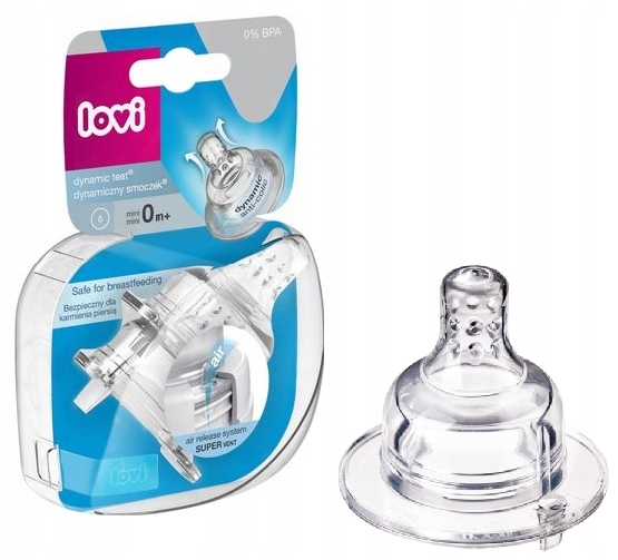 LOVI Smoczek do Butelek Supervent Mini 0m+ 2szt.