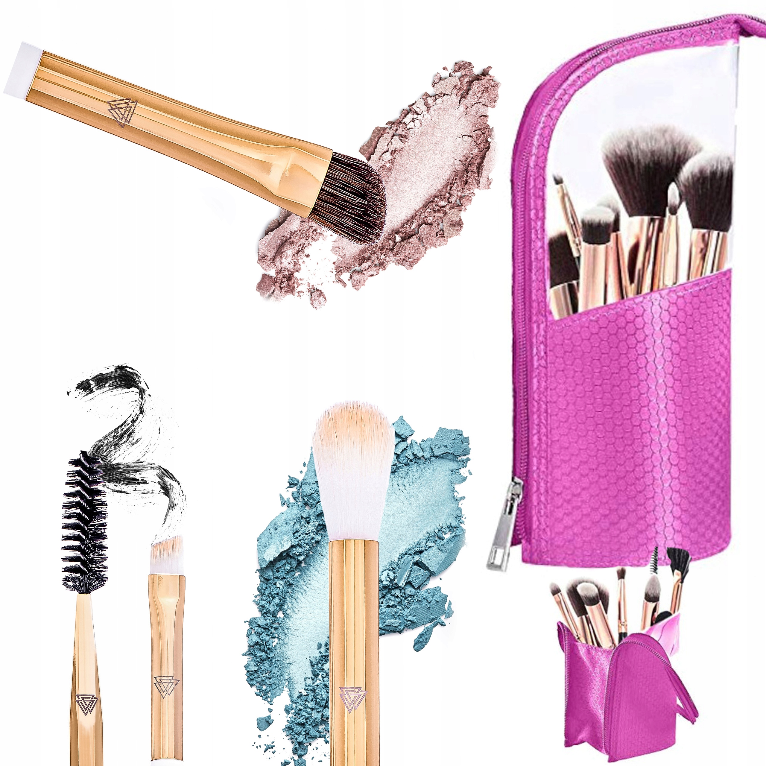 Praktická Cestovní Kosmetická Taška Pouzdro Pro Profesionální Kosmetické Štětce Beaty