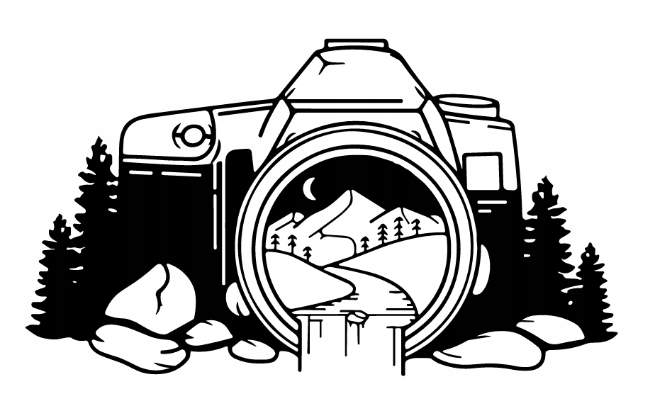 nástěnná dekorace Obraz vzor Fotoaparát S Stromy