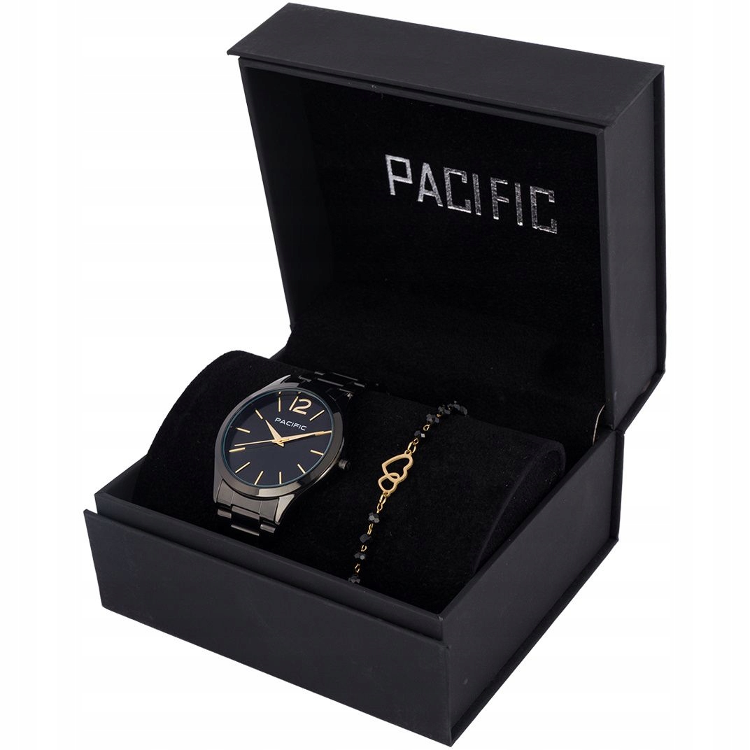 Pacific X6222-14 komplet černý náramek elegantní sada pro