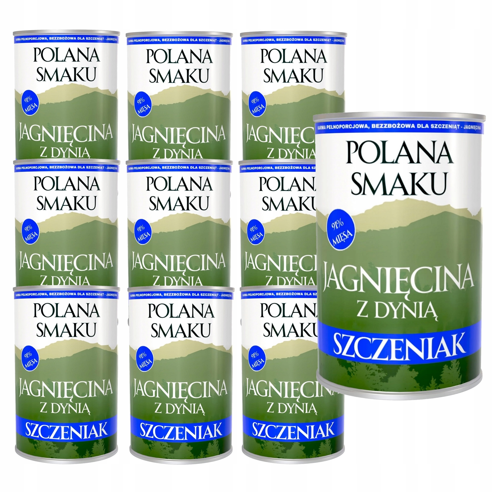 Polana Smaku Karma Dla Szczeniąt Mokra Jagnięcina Z Dynią 10x400g
