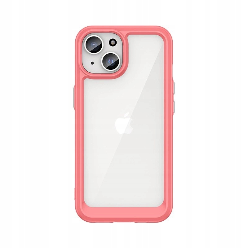 Wzmocnione etui Outer Space z elastyczną ramką do iPhone 15 czerwone