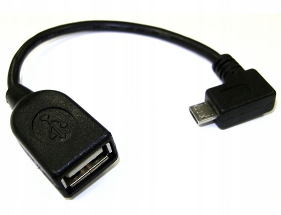 Adapter Otg Wtyk Micro Usb Kątowy Gniazdo Usb A