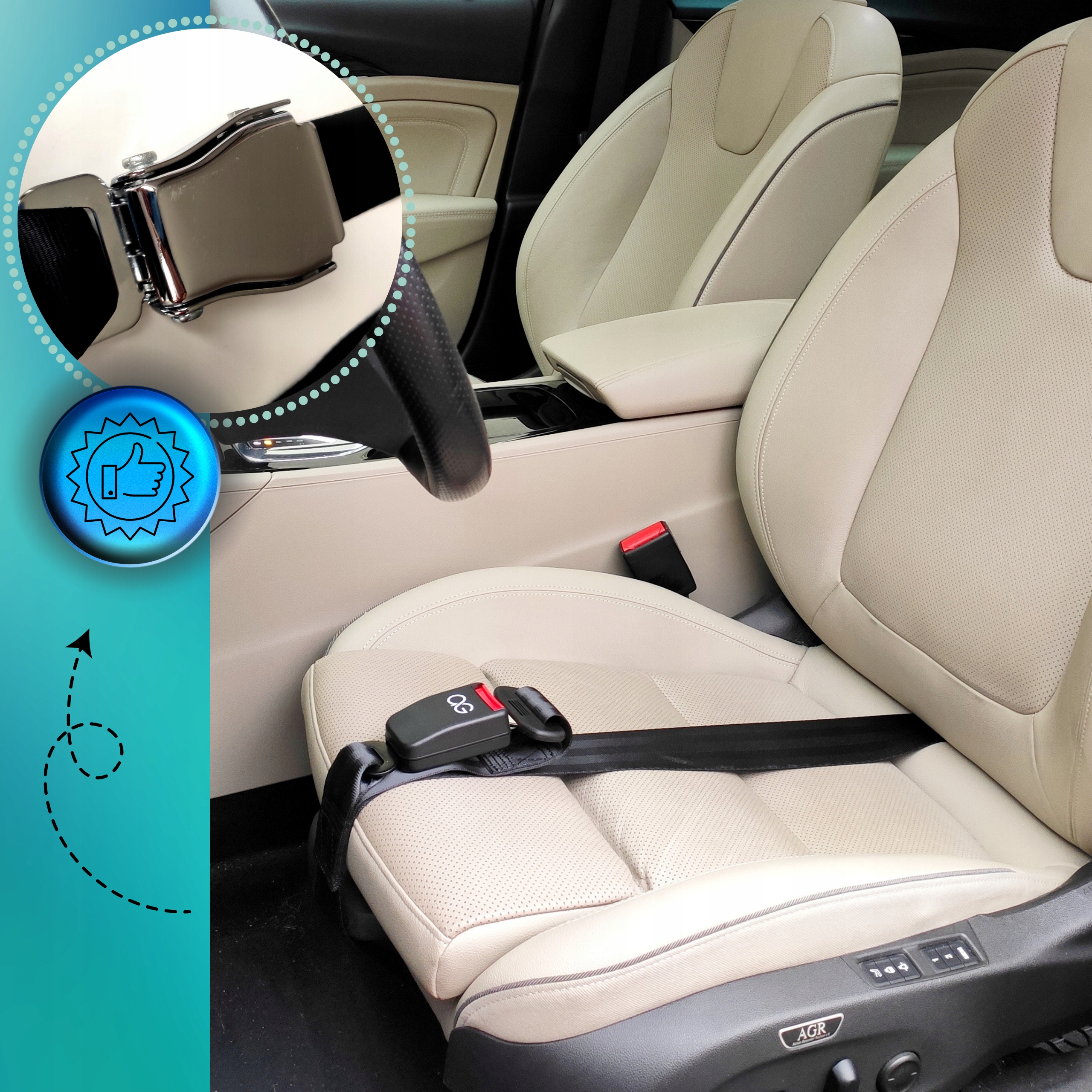 Mommy Belt AG Adapter do pasów dla Kobiet w ciąży Przedłużka pasów JAKOŚĆ Marka AG