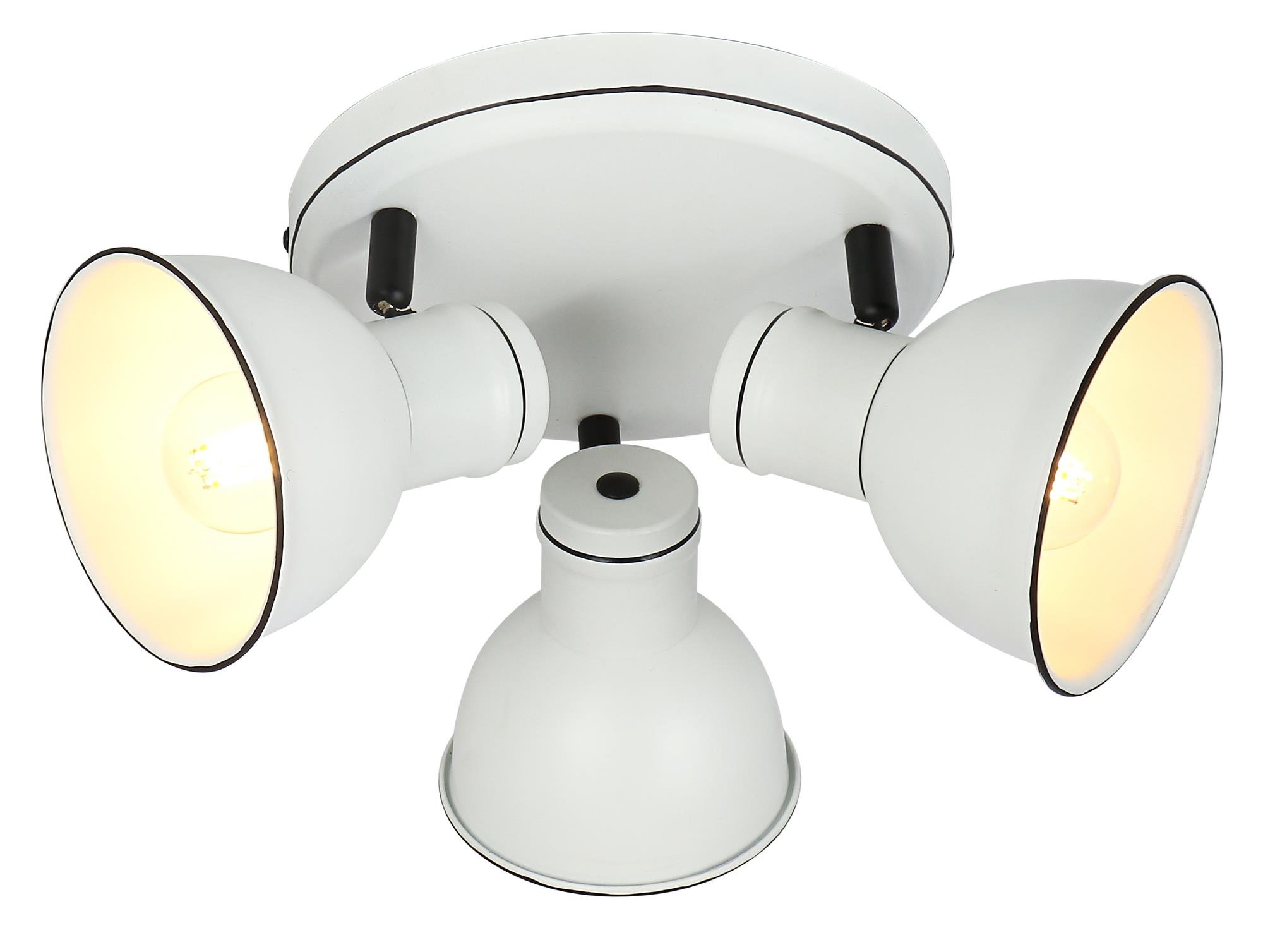 Lampa bílo černá-talířová E14 3x40W Zumba Candelux