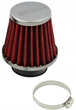 

Filtr powietrza stożkowy średnica 34 mm czerwony