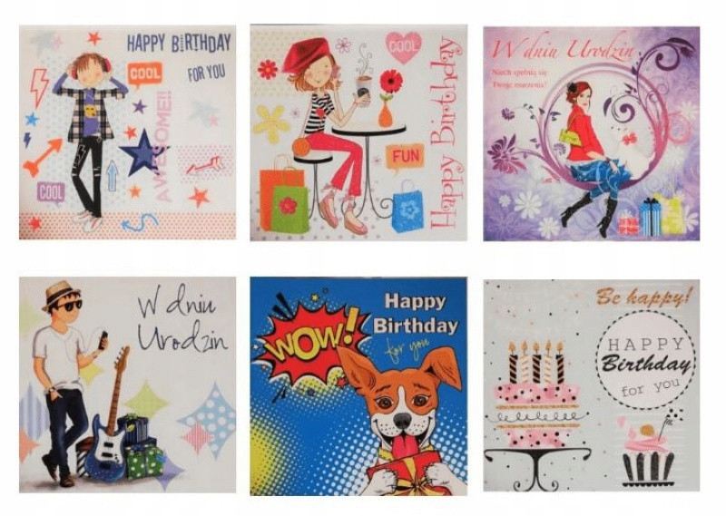 KARTKA NA URODZINY MODNE WZORY IDEALNA NA PREZENT Marka Pol-Mak