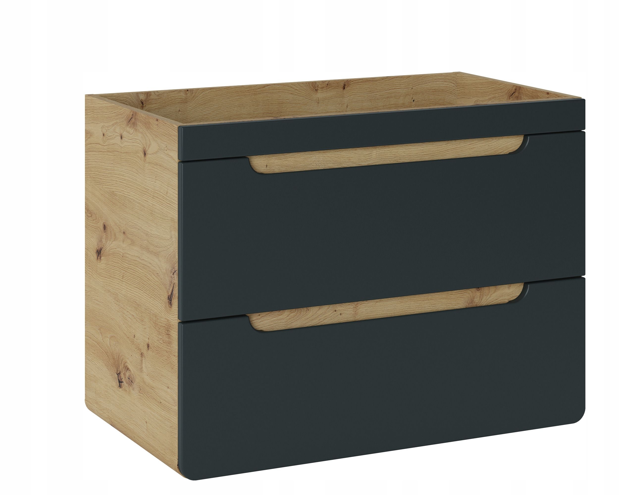 SZAFKA ŁAZIENKOWA Z UMYWALKĄ ARUBA 80CM CZARNY MAT Kod producenta C-04