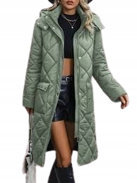 Shein Jednoduchá Zelená Dámská Bunda Se Zipem, 40 Hvězdiček