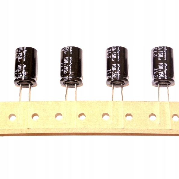 150uF 100V 105' Low imp RUBYCON ZLJ [1szt] #KC87