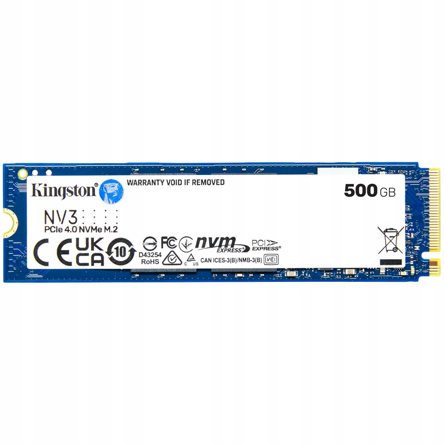 Kingston 500GB NV3 Ssd M.2 2280 PCIe 4.0 NVMe