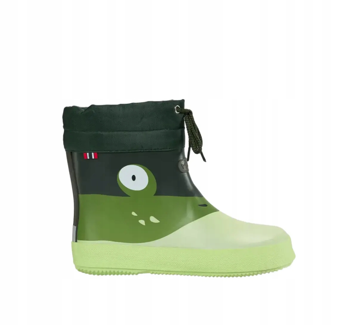 Kalosze dziecięce Viking Alv Barefoot Paw Print Green Rozmiar 23