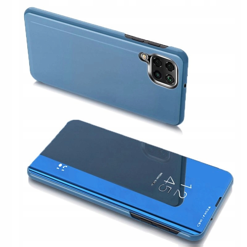 Clear View Case futerał etui z klapką do Samsung Galaxy A22 4G niebieski
