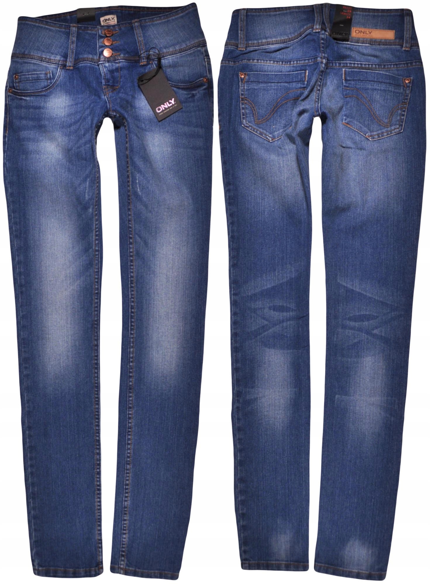 Only kalhoty Blue skinny Low Waist jeans Anemone W29 L34