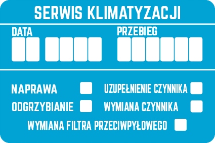 

Naklejki Serwisowe 8 szt Serwis Klimatyzacji 9x6cm
