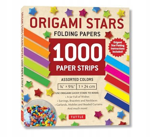 ORIGAMI STAR PAPERS 1000 PAPER STRIPS IN ASSORTED COLOURS (ORIGAMI PAPER):