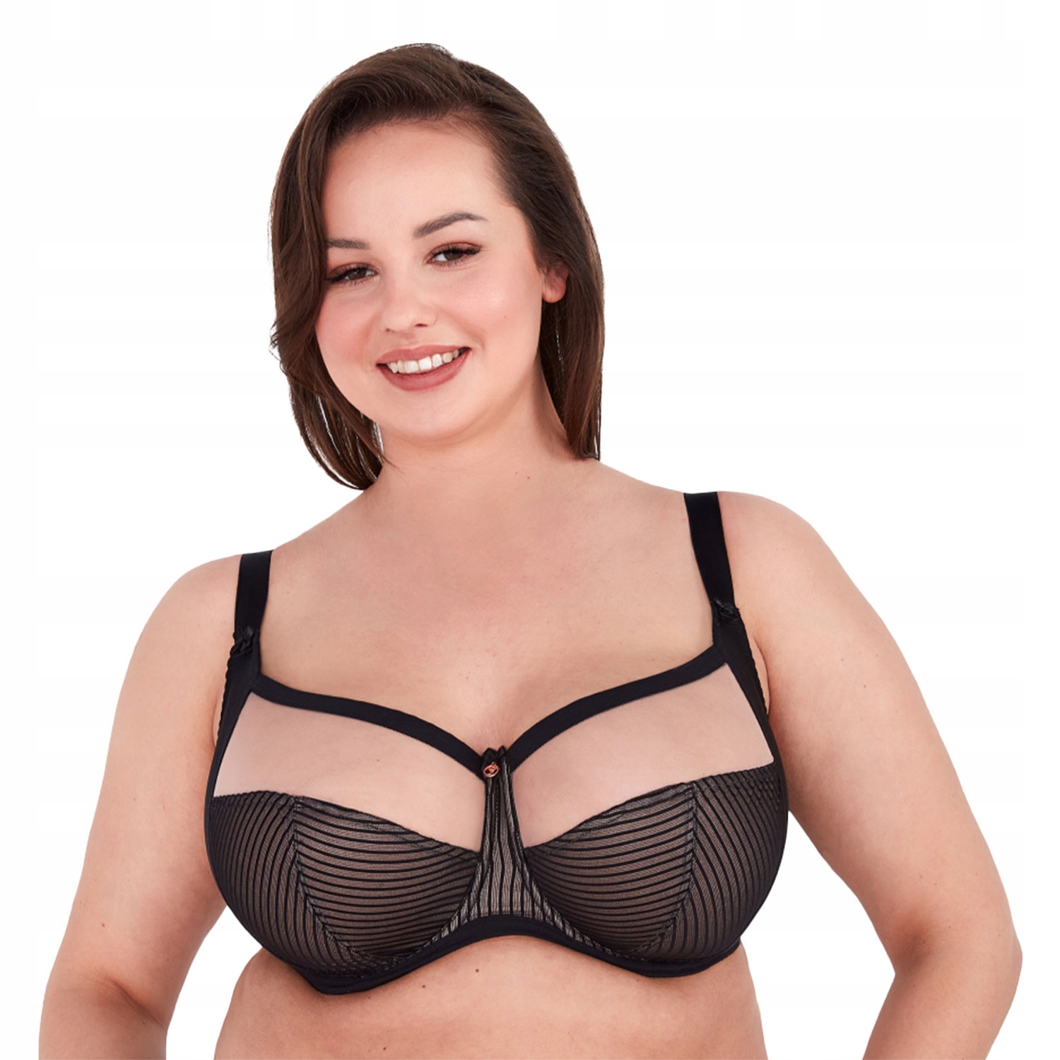 Gaia 1212M Clara Maxi černá-béžová měkká podprsenka Soft 75K