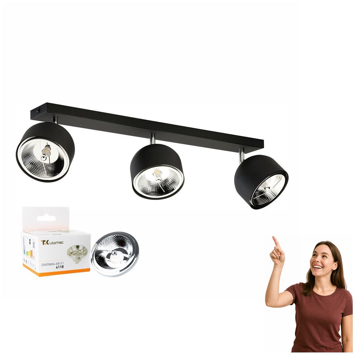 Lampa reflektor spot Altea Black 6520 Tk Lighting